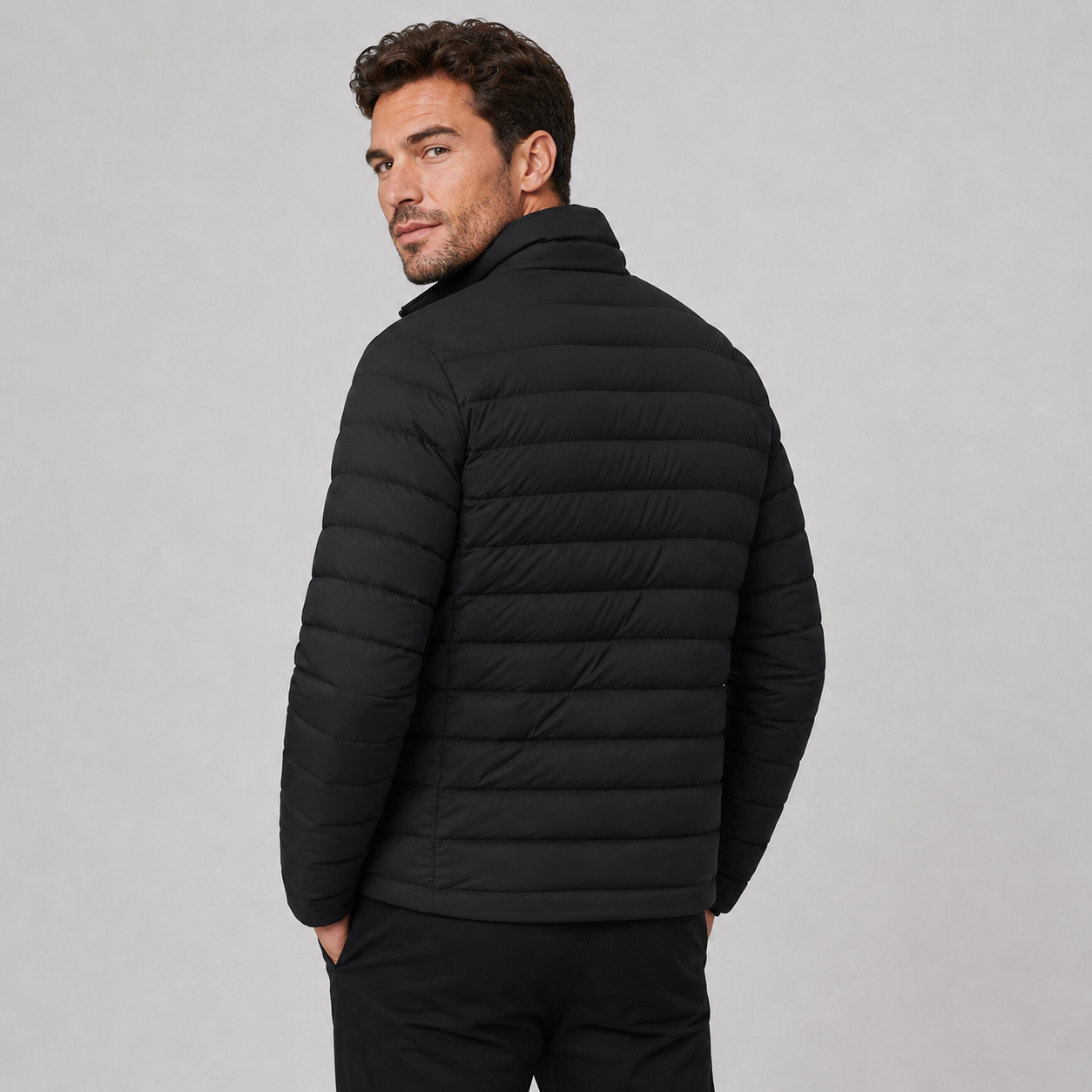 Montarello Men's Puffer Jacket Lightweight Stand Collar