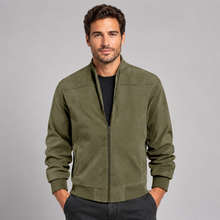 Montarello Men's Suede-Look Bomber Jacket