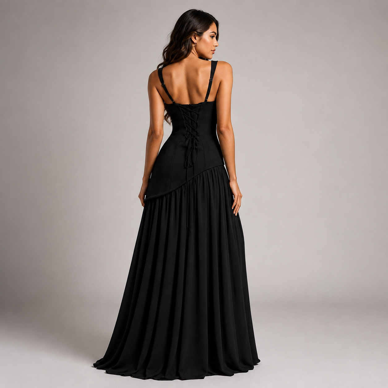 Montarello Women's Draped Satin-Look Maxi Dress – Wedding Guest Style