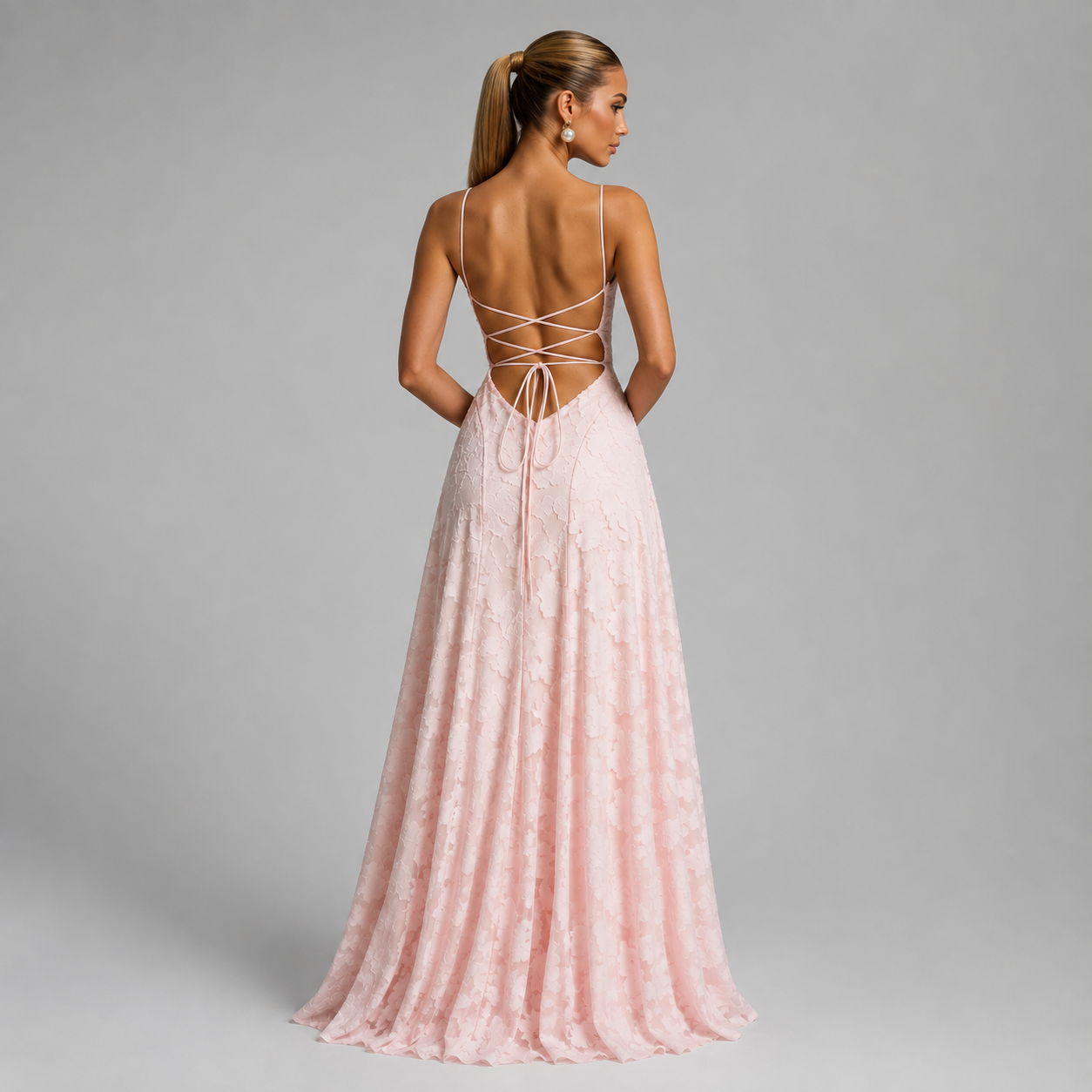Montarello Women's Floral Lace Corset Maxi Wedding Guest Dress