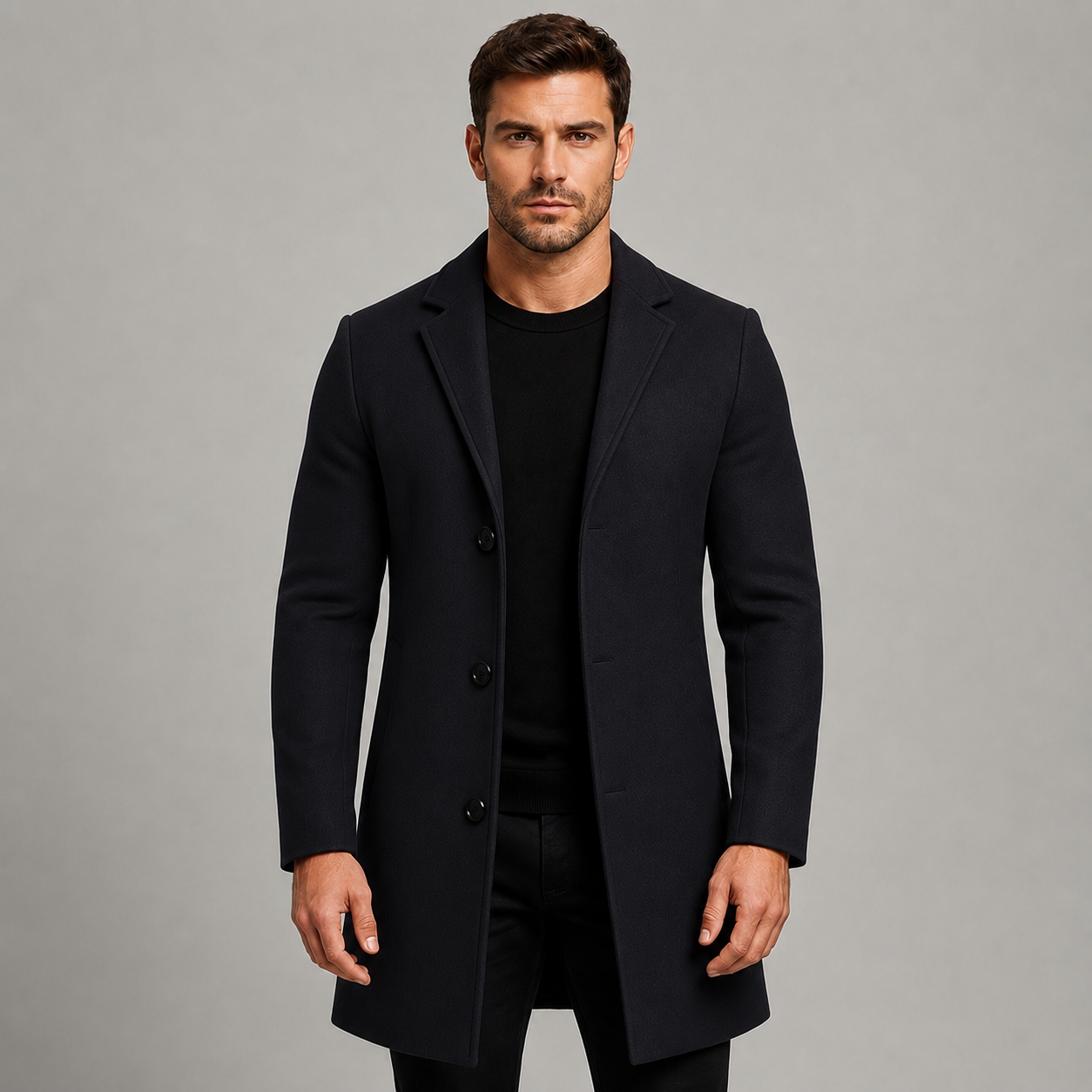 Montarello Men's Tailored Overcoat
