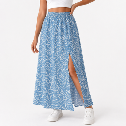 Montarello Women's Ditsy Floral Print Summer Maxi Skirt