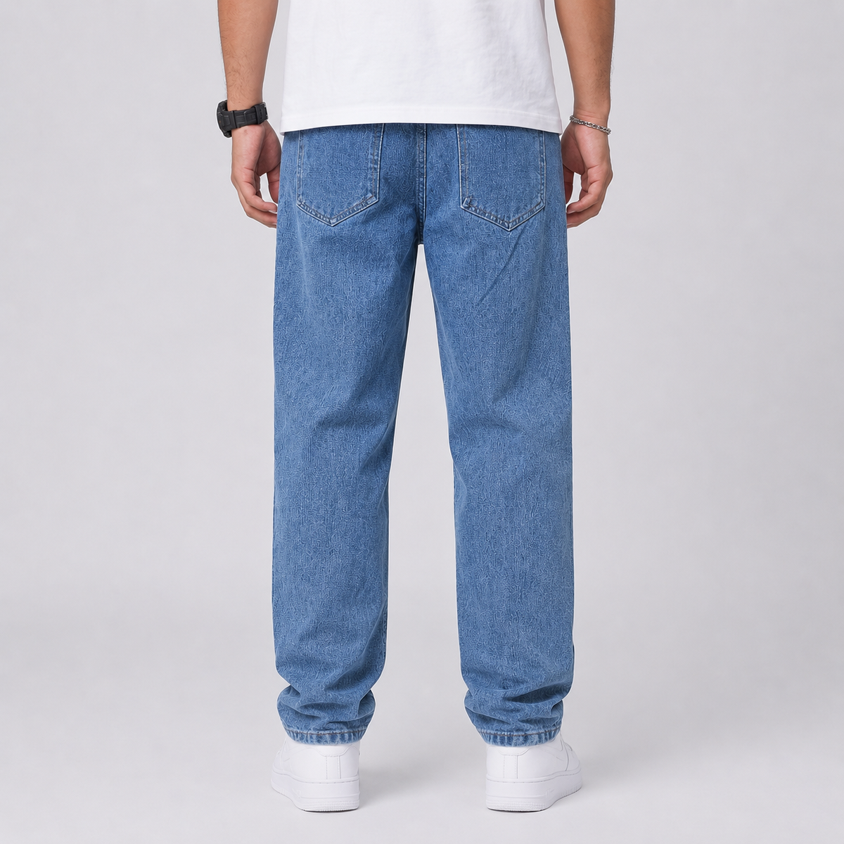 Montarello Men's Wide Leg Jeans – Loose Fit Straight Denim