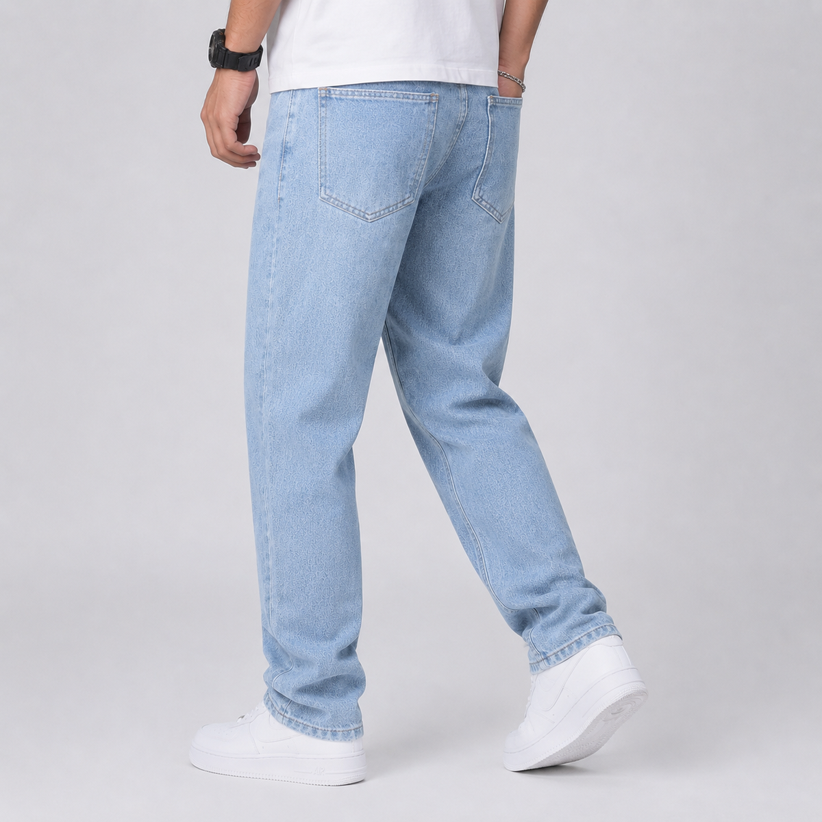 Montarello Men's Wide Leg Jeans – Loose Fit Straight Denim