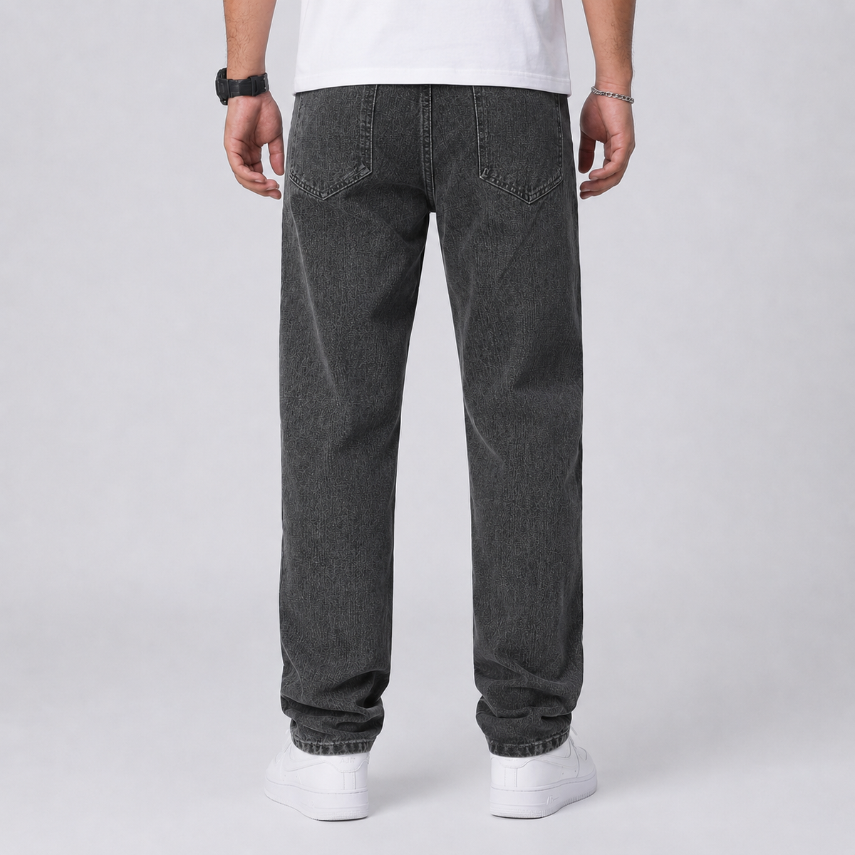 Montarello Men's Wide Leg Jeans – Loose Fit Straight Denim