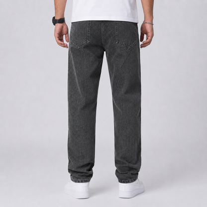 Montarello Men's Wide Leg Jeans – Loose Fit Straight Denim