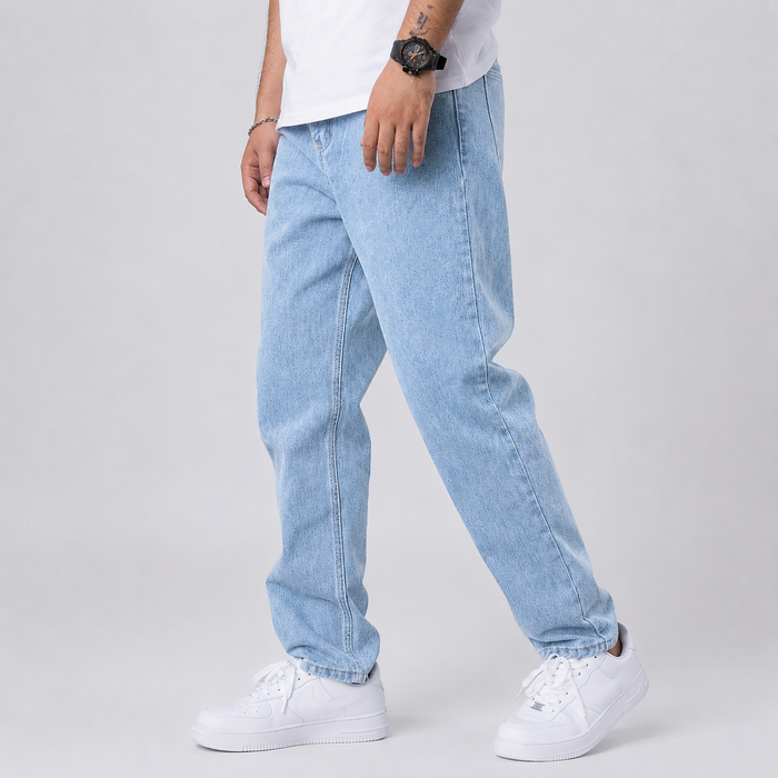 Montarello Men's Wide Leg Jeans – Loose Fit Straight Denim
