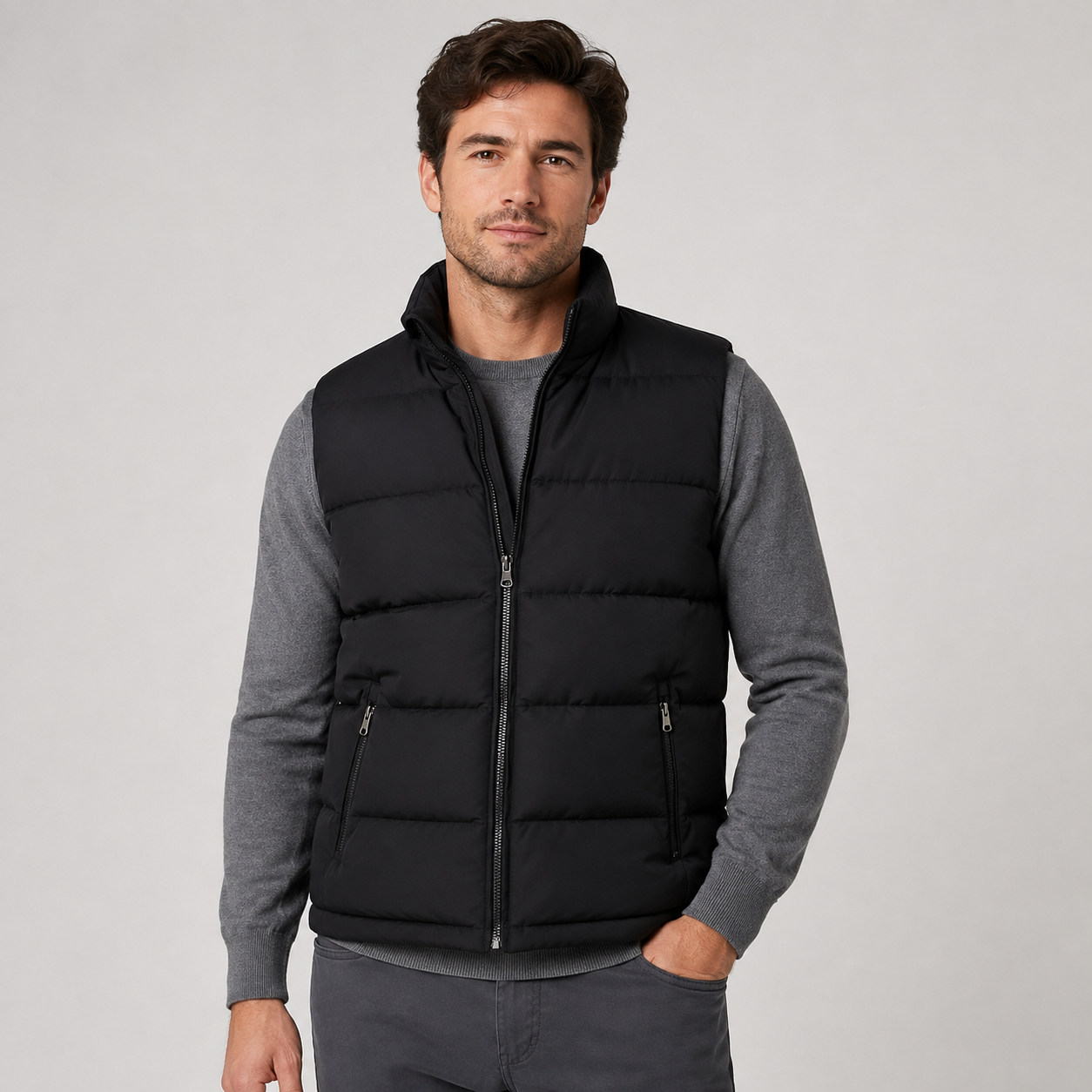 Montarello Men's Quilted Gilet Bodywarmer with Zip Front