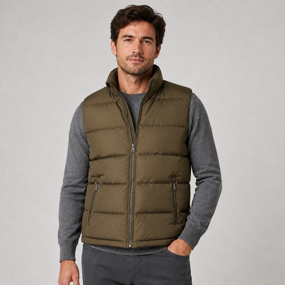Montarello Men's Quilted Gilet Bodywarmer with Zip Front