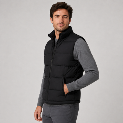 Montarello Men's Quilted Gilet Bodywarmer with Zip Front