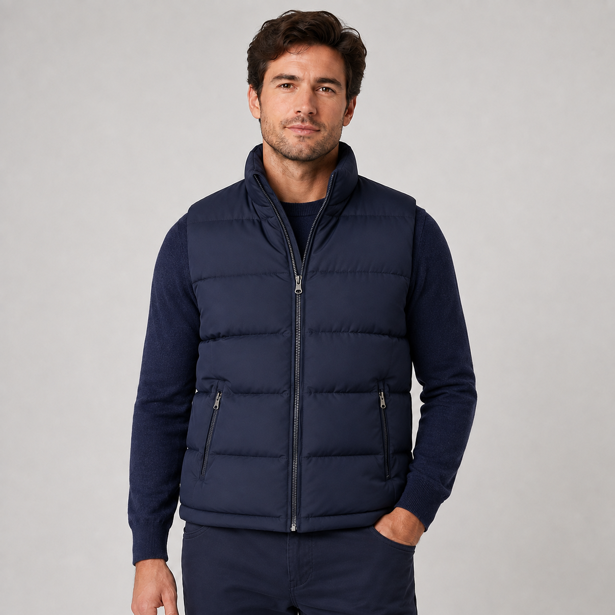 Montarello Men's Quilted Gilet Bodywarmer with Zip Front