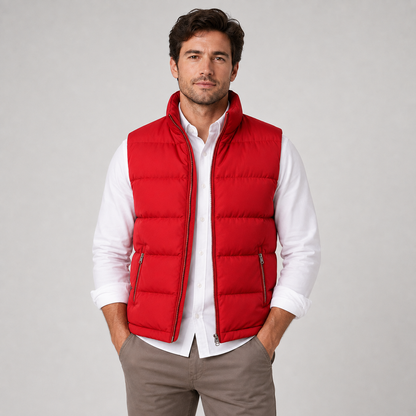 Montarello Men's Quilted Gilet Bodywarmer with Zip Front