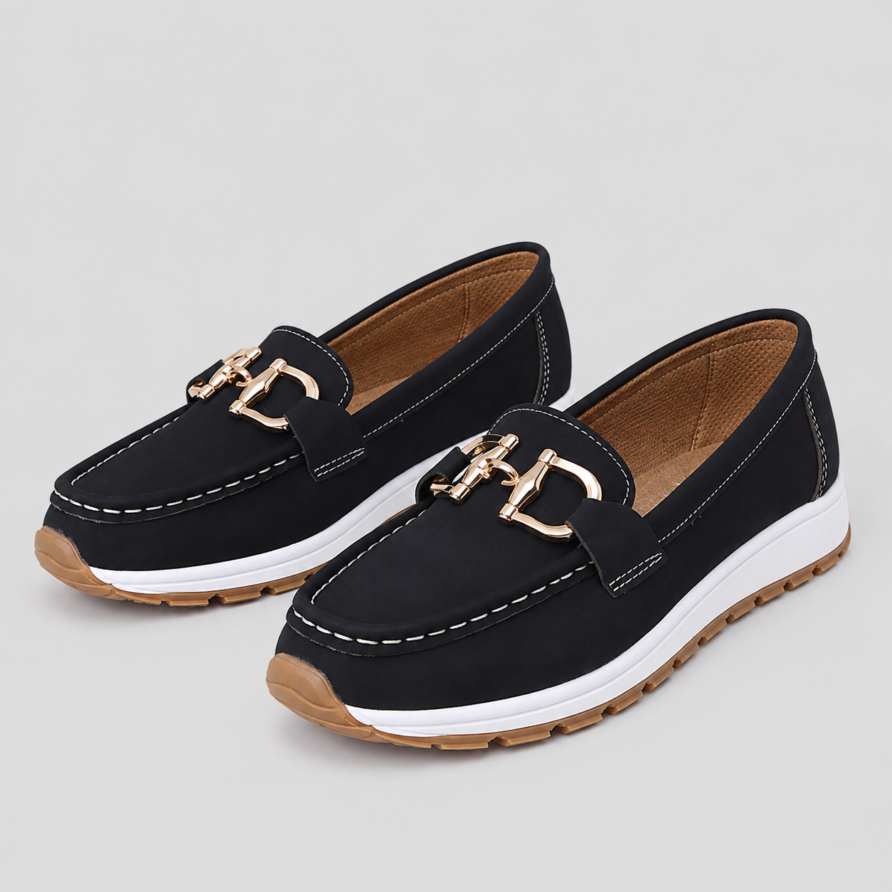 Montarello Women's Chain Detail Comfort Loafers