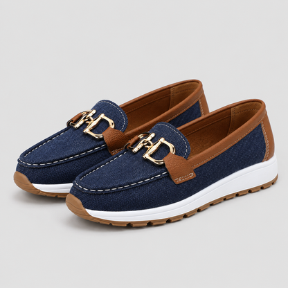 Montarello Women's Chain Detail Comfort Loafers