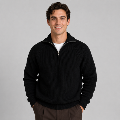 Montarello Men's Quarter-Zip Sweater Knitted