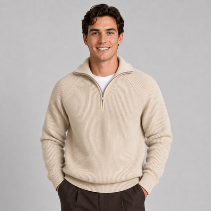 Montarello Men's Quarter-Zip Sweater Knitted