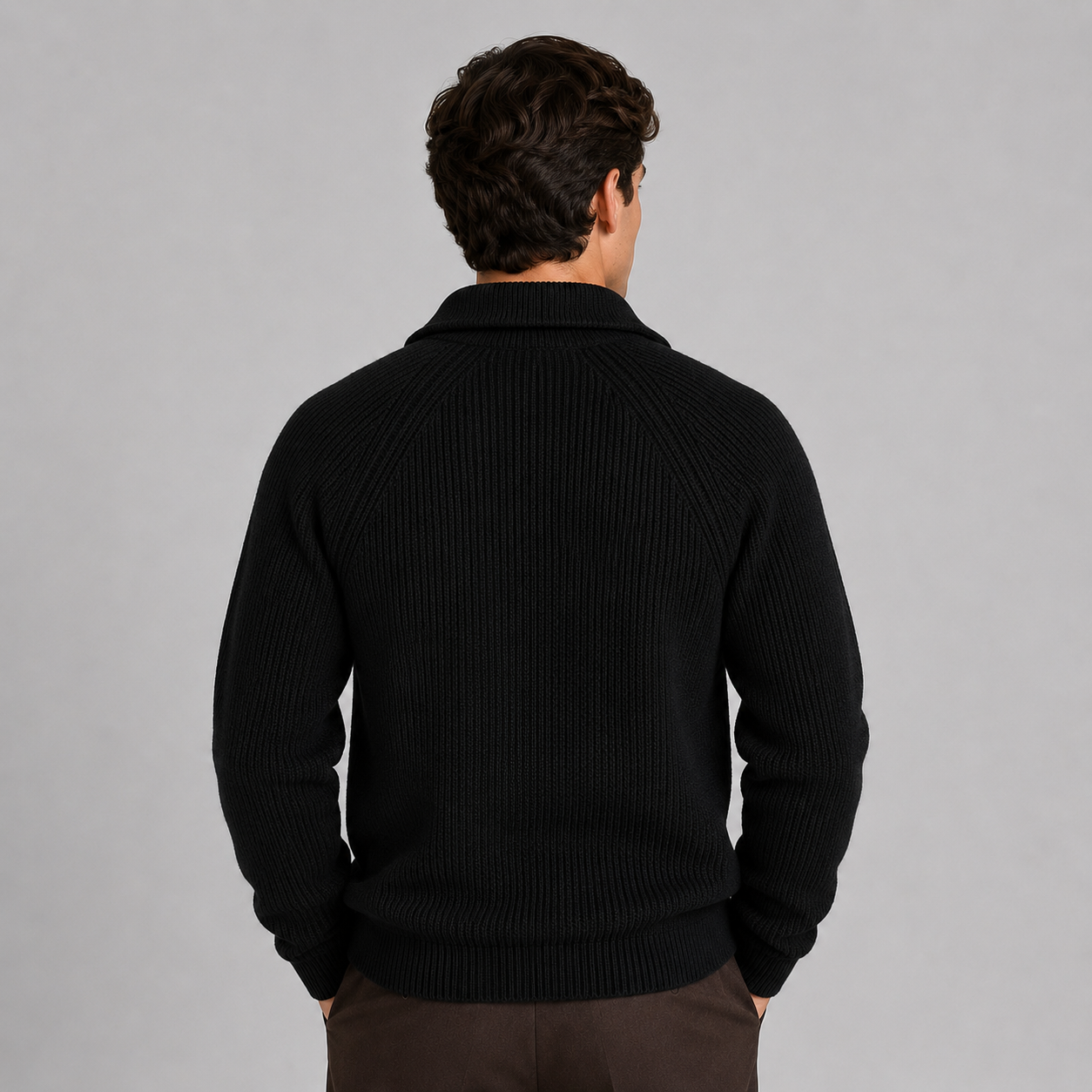 Montarello Men's Quarter-Zip Sweater Knitted