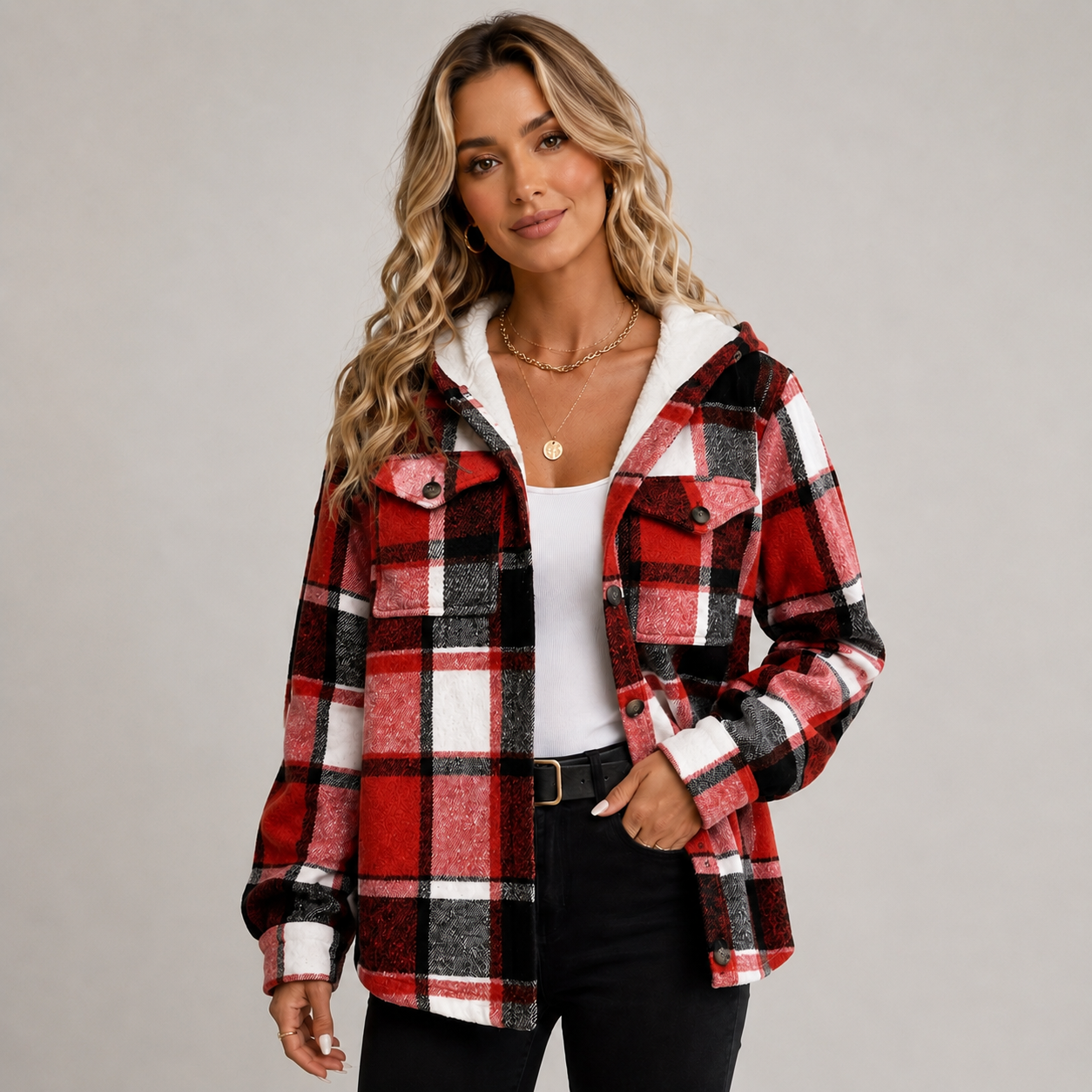 Montarello Women's Hooded Fleece Coat