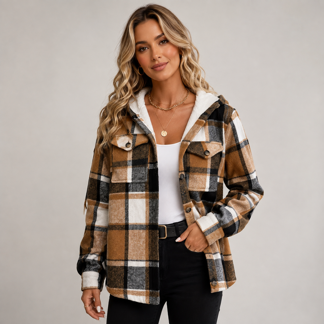 Montarello Women's Hooded Fleece Coat
