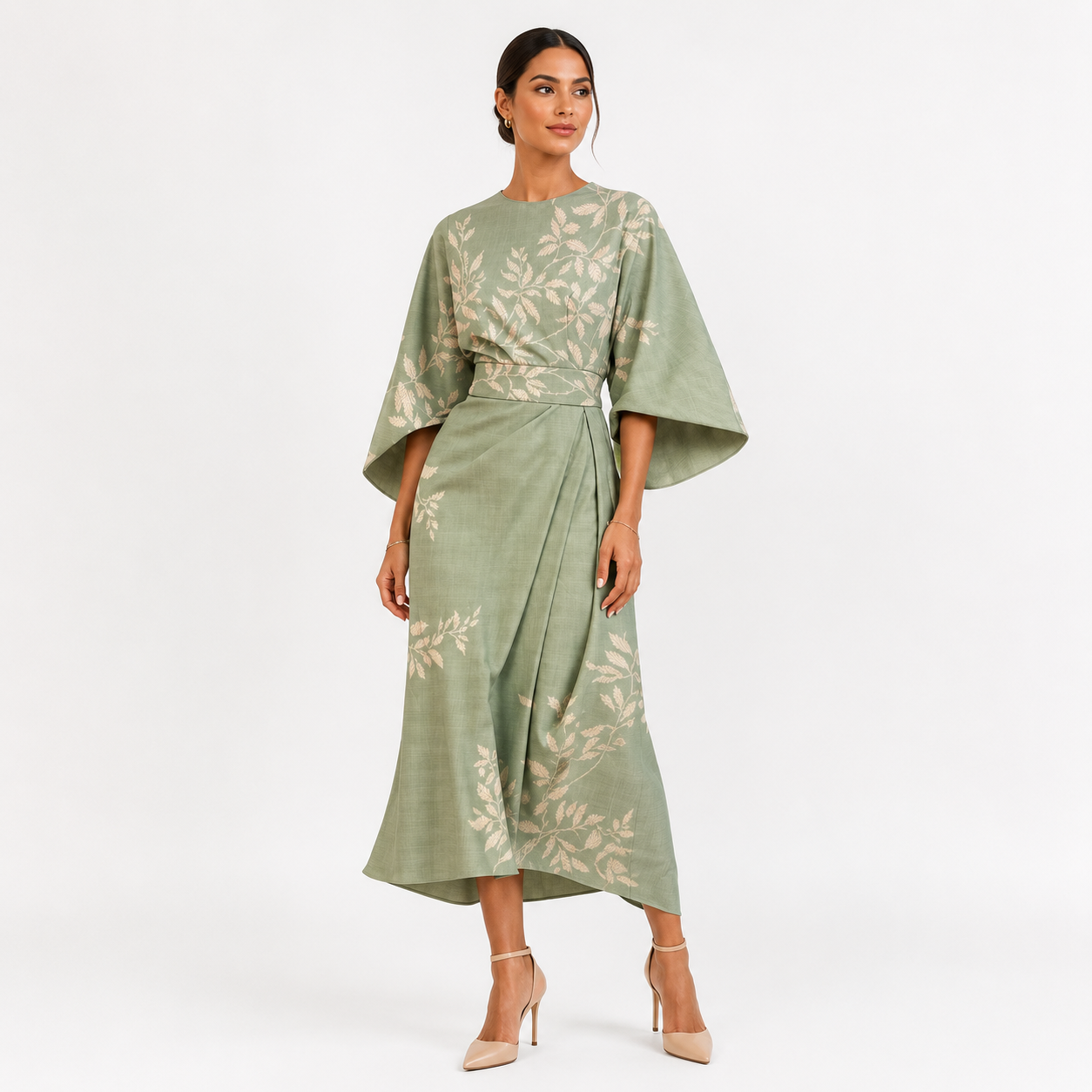 Montarello Women's Floral Maxi Dress with Flowing Skirt