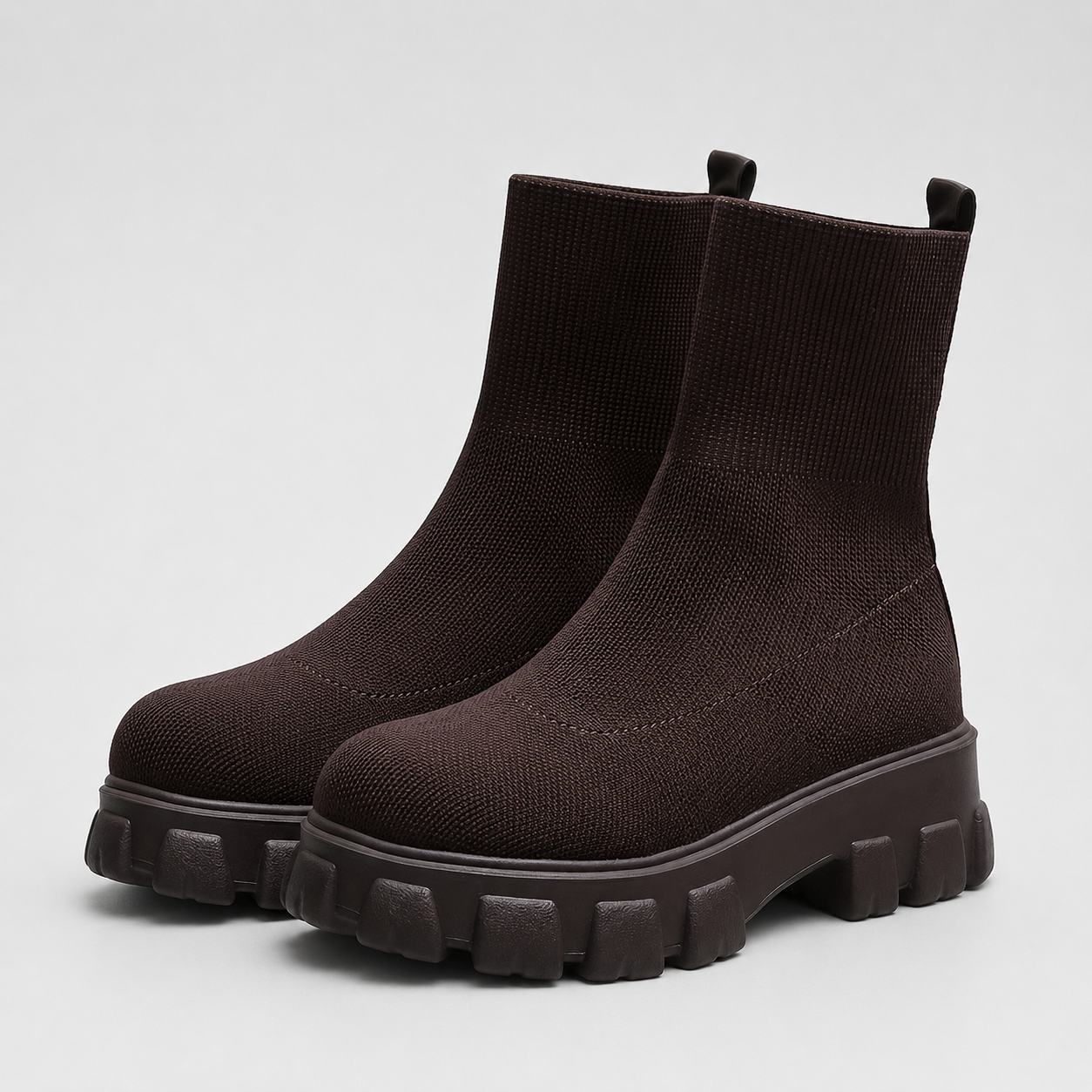 Montarello Women's Ankle Boots Platform Knitted Sock Fit