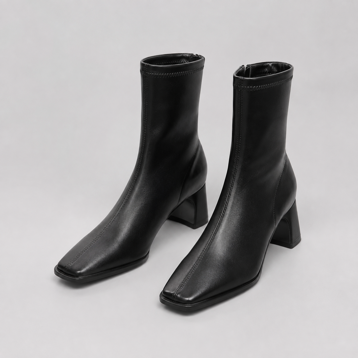 Montarello Women's Ankle Boots Square Toe Block Heel