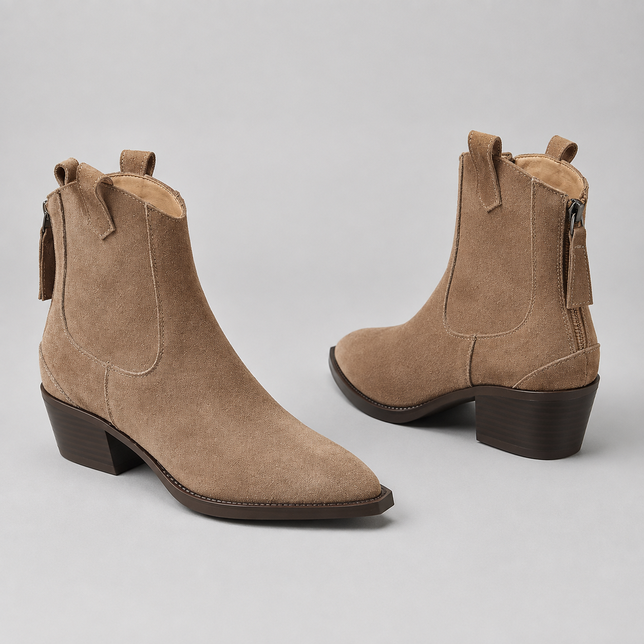 Montarello Women's Ankle Boots Suede-Look Western