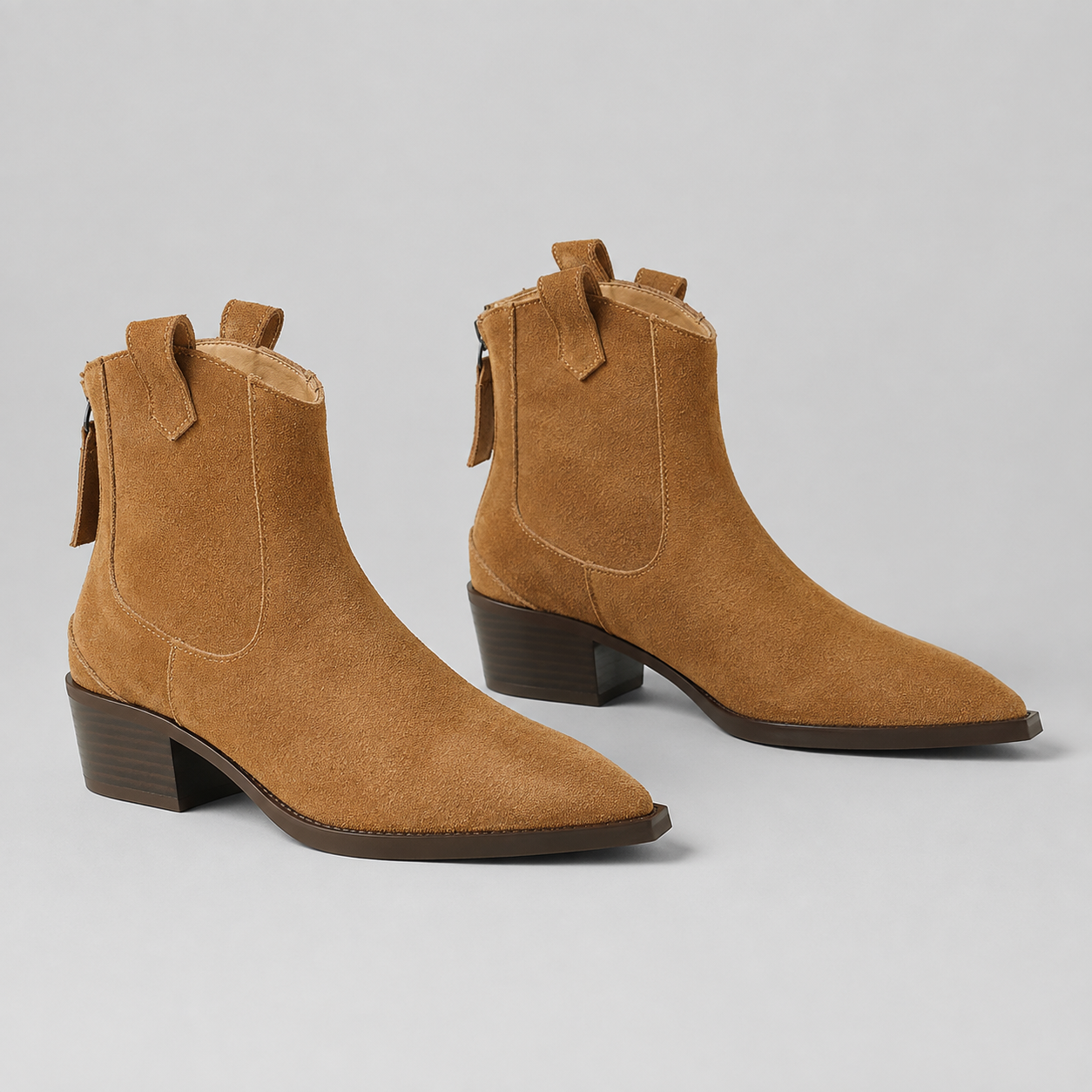 Montarello Women's Ankle Boots Suede-Look Western