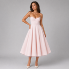 Montarello Women's Corset Midi Dress with Full Skirt – Wedding Guest Style