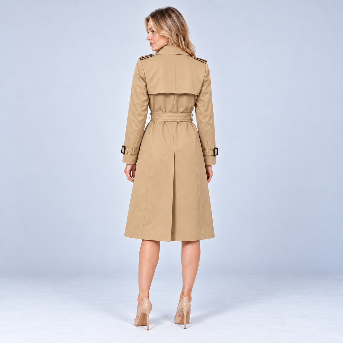 Montarello tan trench coat – rear