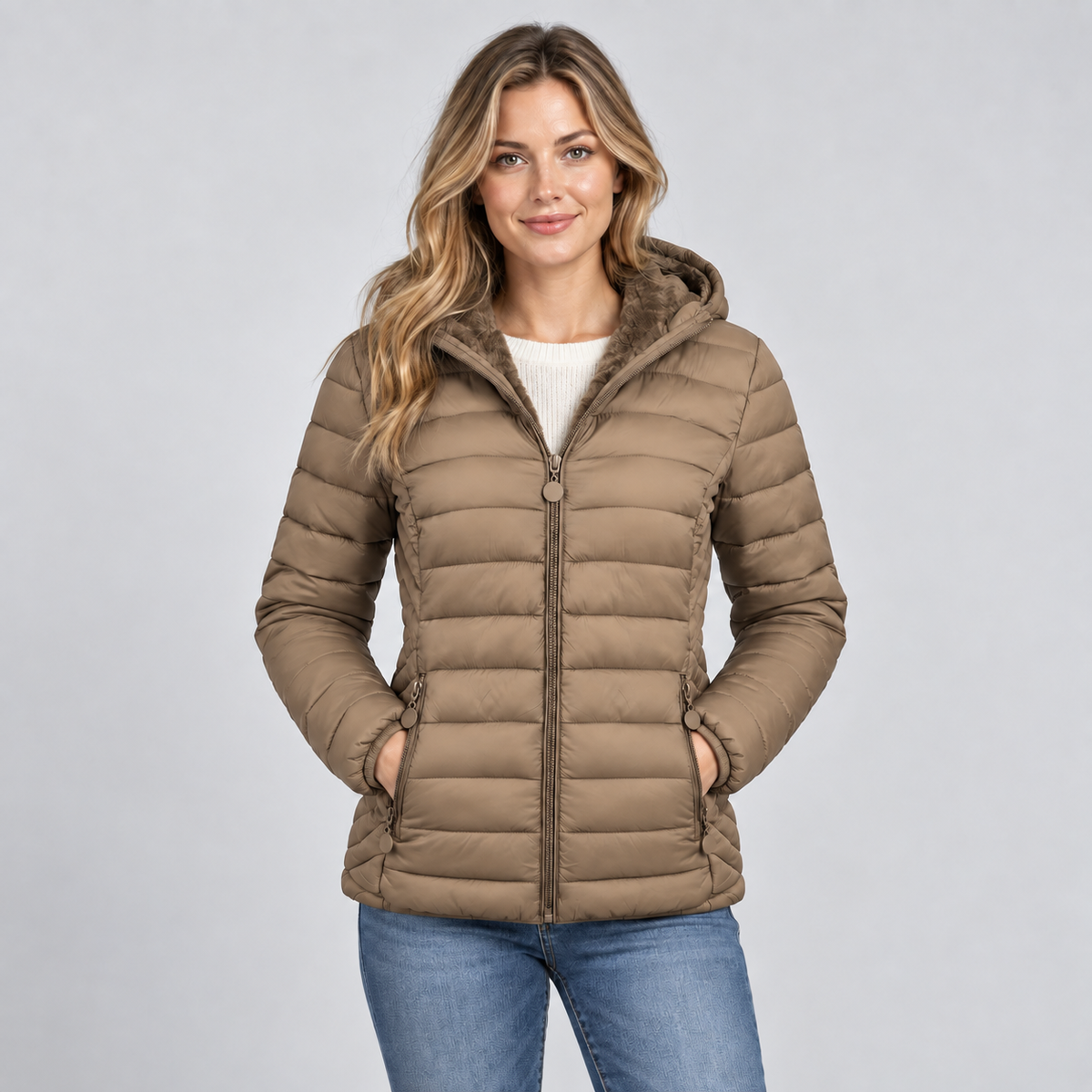 Veste matelassée à capuche pour femme Montarello, légère, manteau de ville