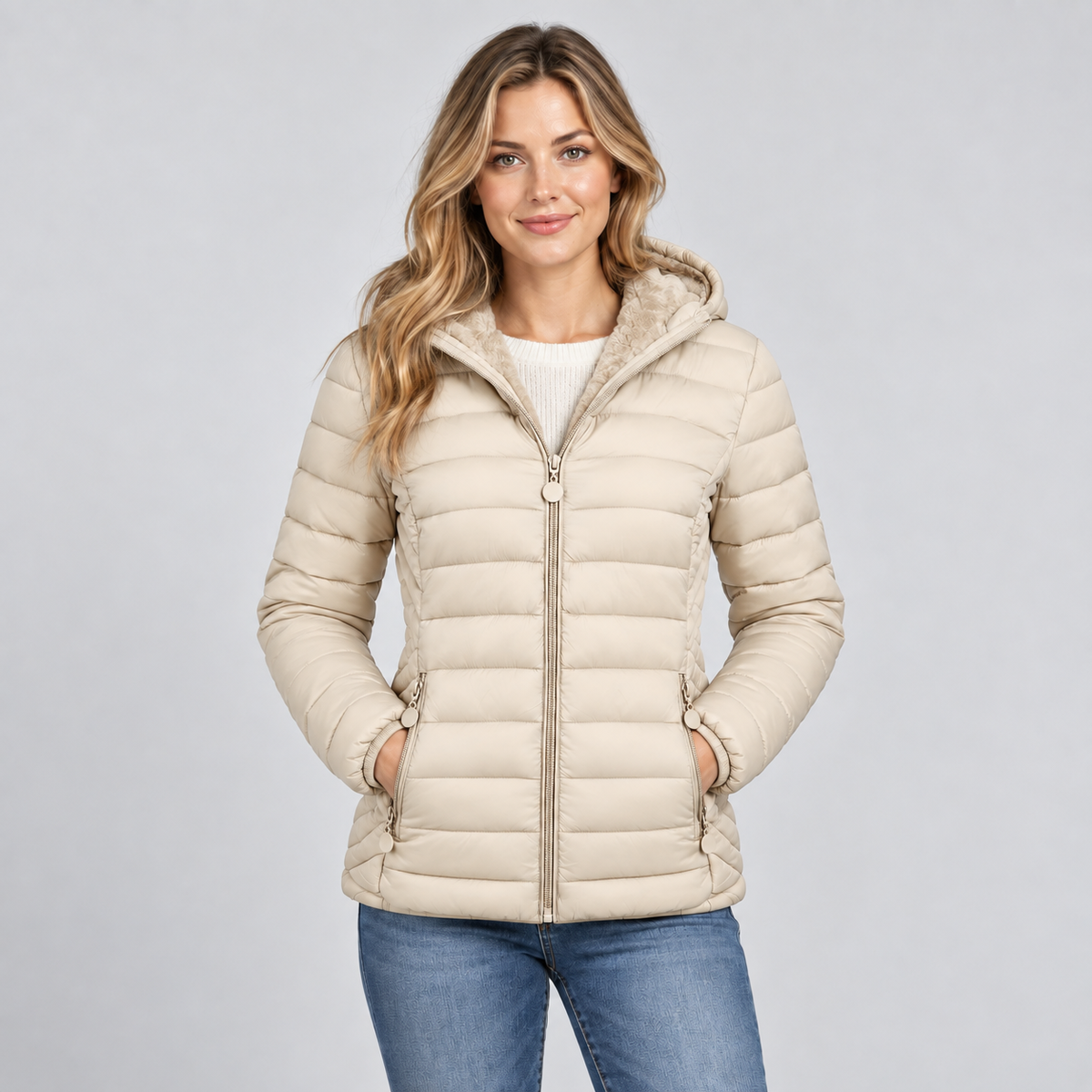 Veste matelassée à capuche pour femme Montarello, légère, manteau de ville