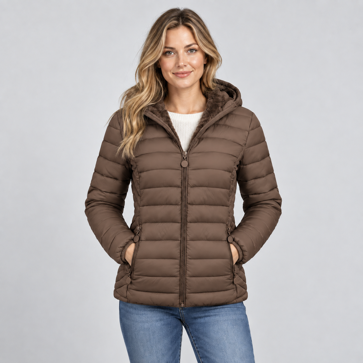 Veste matelassée à capuche pour femme Montarello, légère, manteau de ville