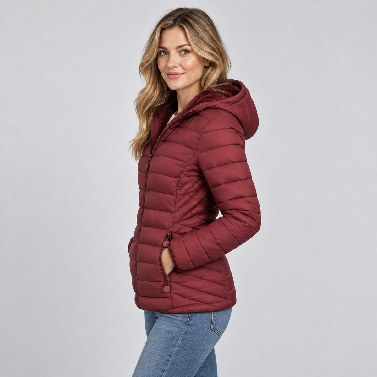 Veste matelassée à capuche pour femme Montarello, légère, manteau de ville