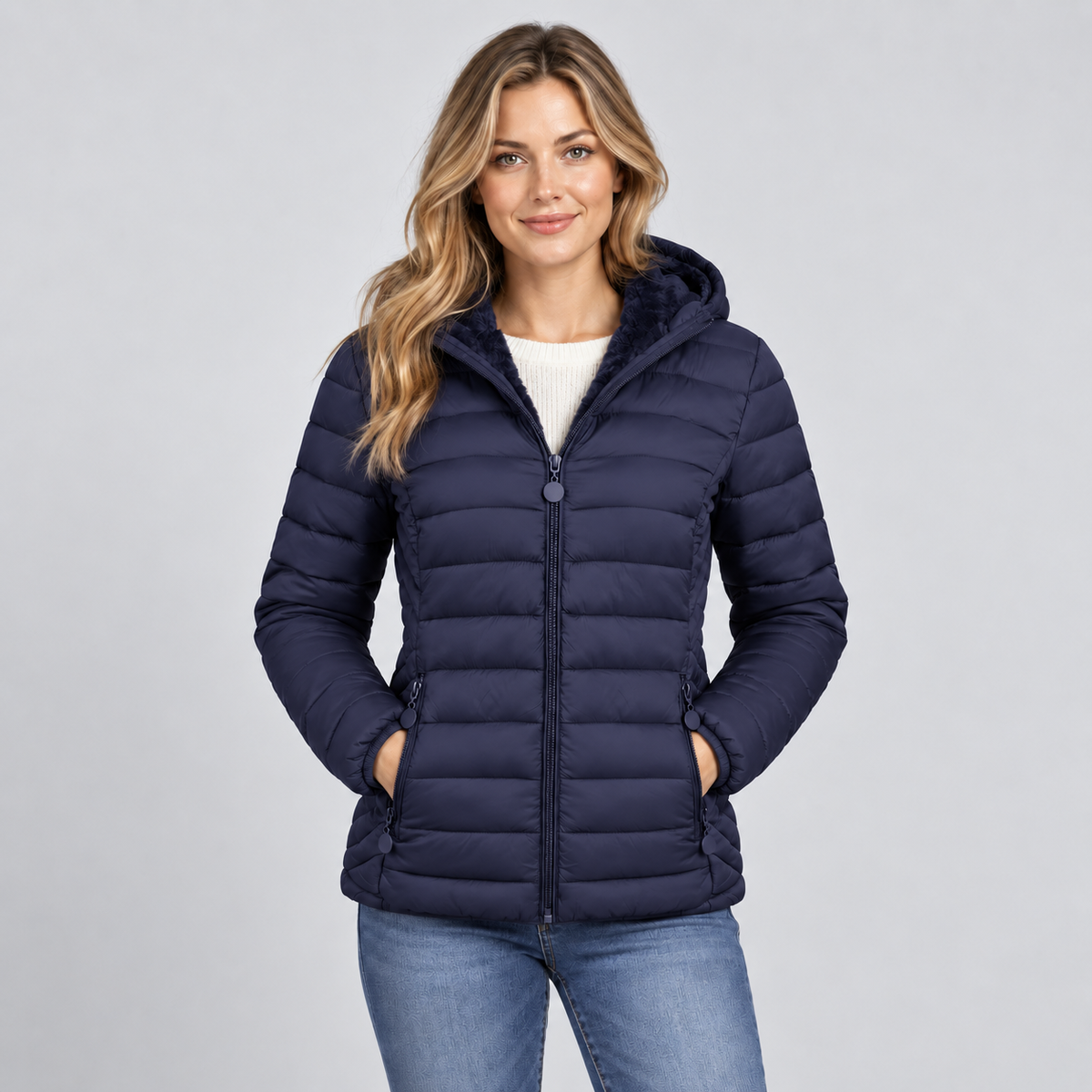 Veste matelassée à capuche pour femme Montarello, légère, manteau de ville