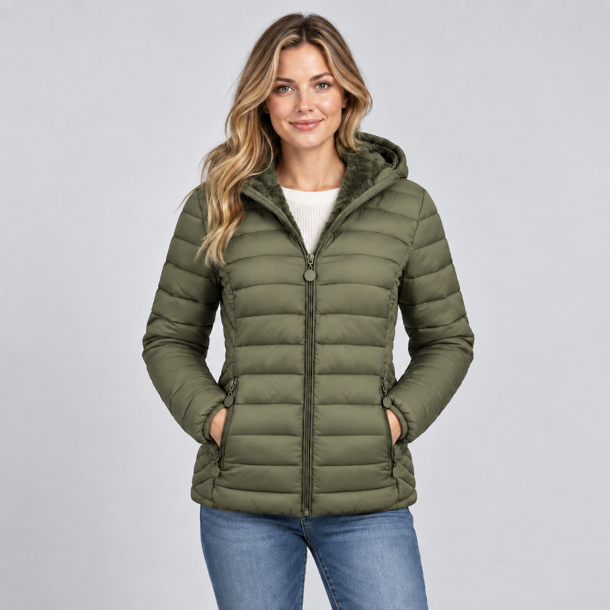 Veste matelassée à capuche pour femme Montarello, légère, manteau de ville