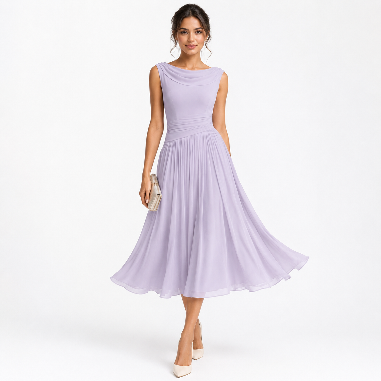 Montarello Women's Pleated Midi Dress