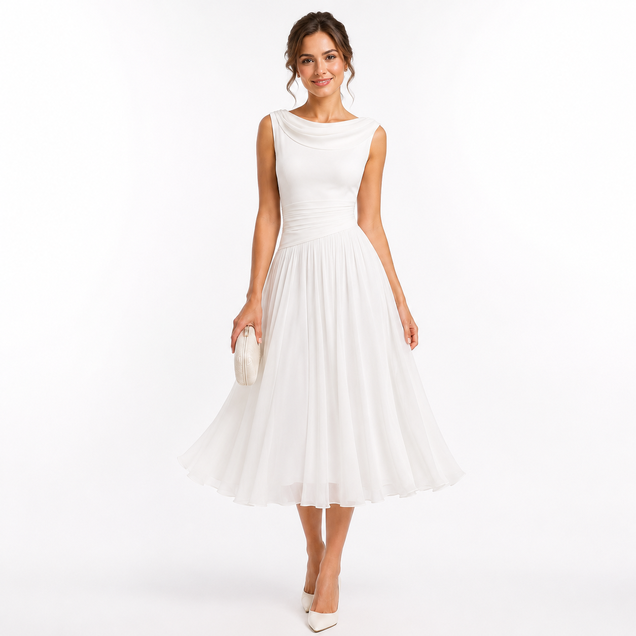 Montarello Women's Pleated Midi Dress