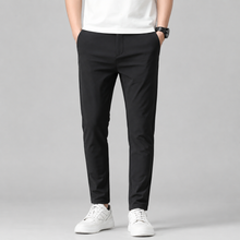 Montarello Men's Slim Fit Stretch Trousers with Straight Leg