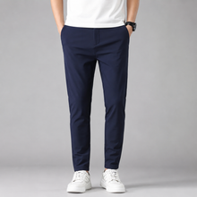 Montarello Men's Slim Fit Stretch Trousers with Straight Leg