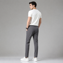 Montarello Men's Slim Fit Stretch Trousers with Straight Leg
