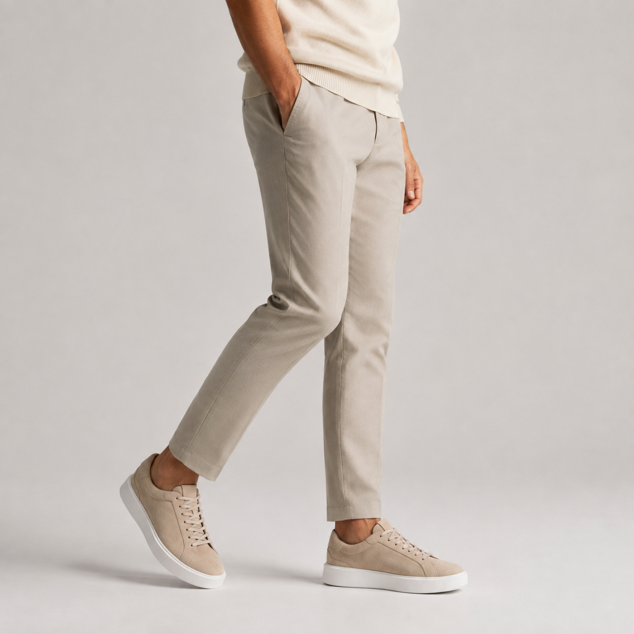 Montarello Men's Trainers Suede-Look Low Profile