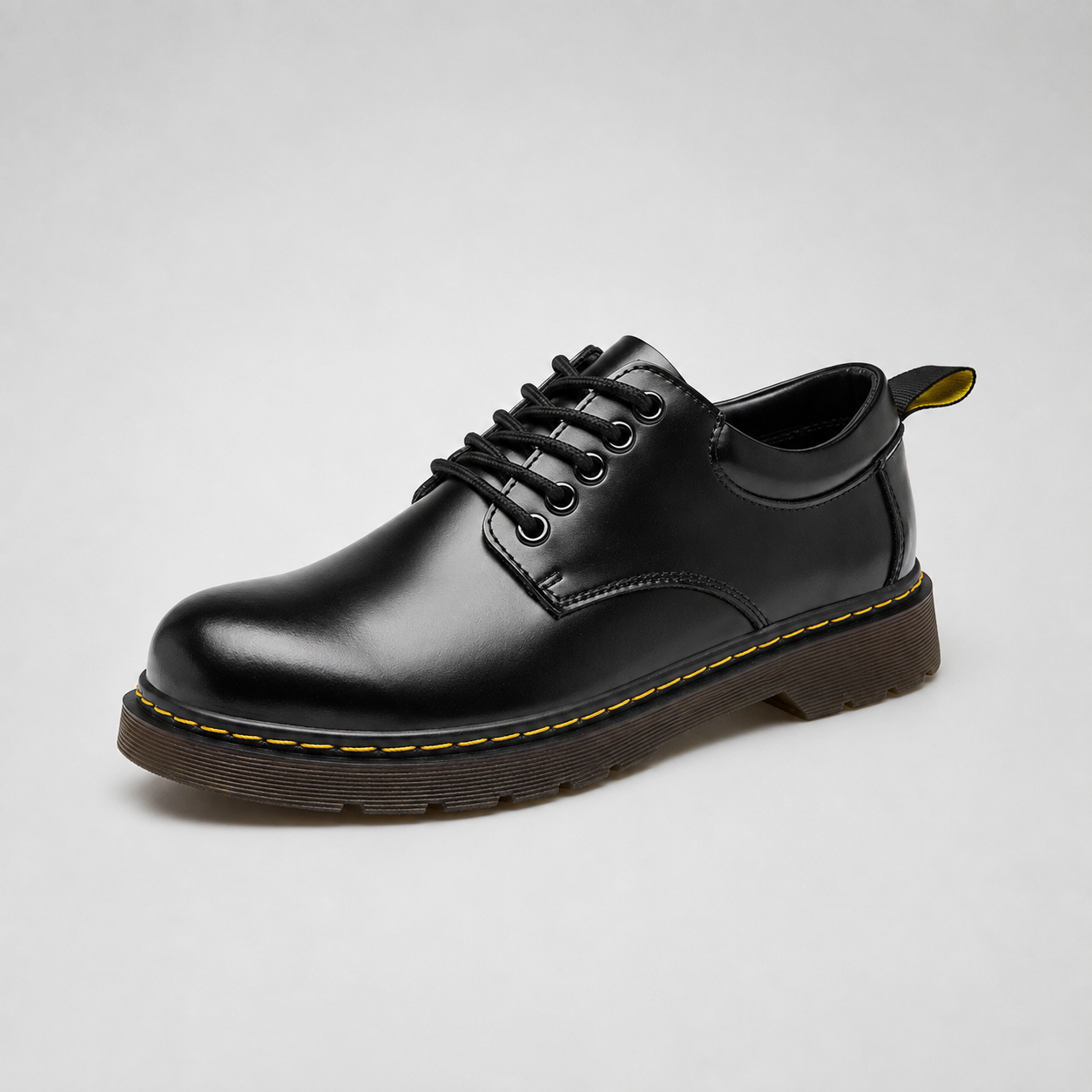 Montarello Men's Derby Shoes Chunky Lace-Up Leather-Look