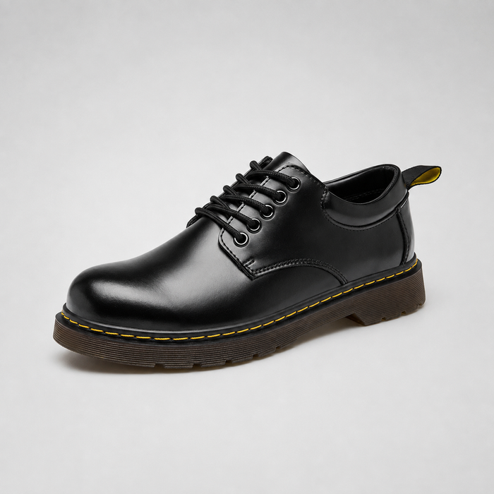 Montarello Men's Derby Shoes Chunky Lace-Up Leather-Look