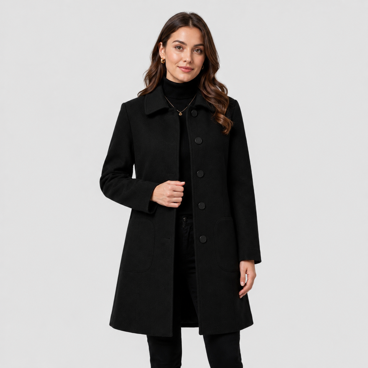 Montarello Women's Wool Coat Longline Tailored