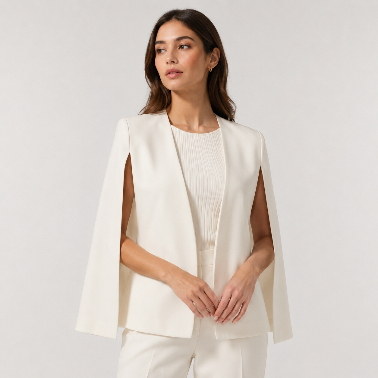 Montarello Women's Blazer Cape Sleeve Open Front