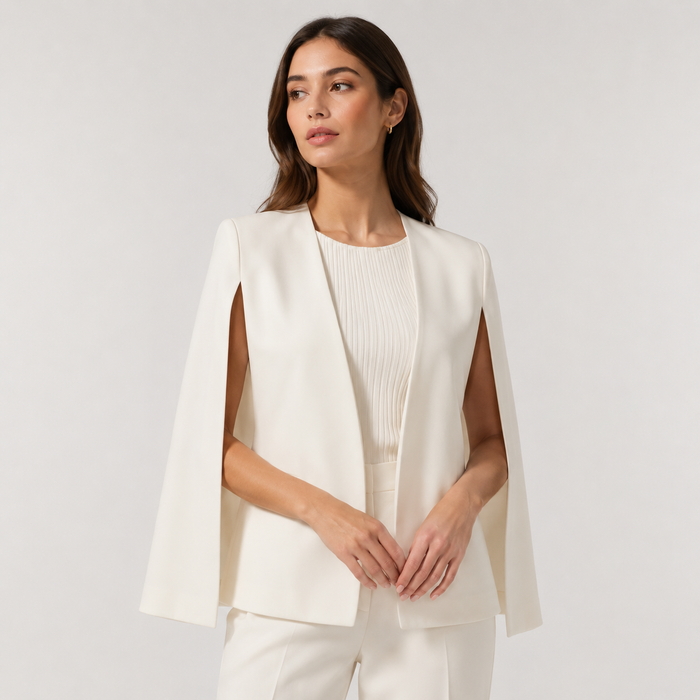 Montarello Women's Blazer Cape Sleeve Open Front