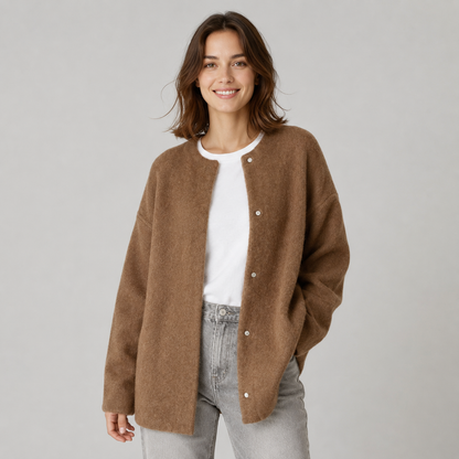Montarello Women's Knit Cardigan with Open Front and Longline Fit