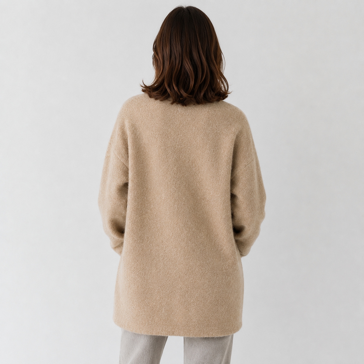 Montarello Women's Knit Cardigan with Open Front and Longline Fit
