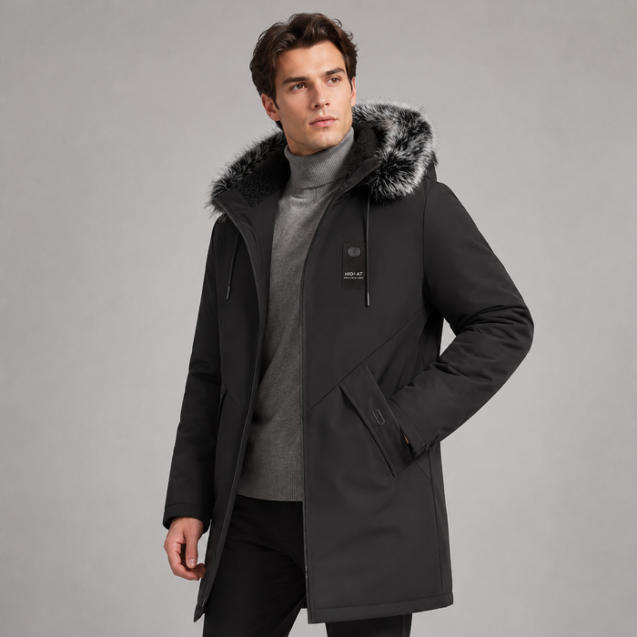 Montarello Men's Parka Jacket Fleece Lined Hooded